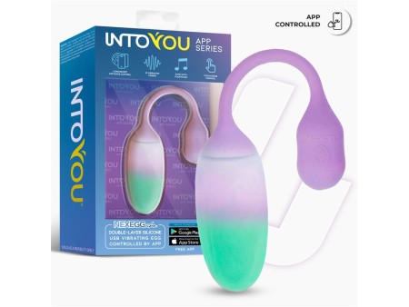 NexEgg Huevo Vibrador Silicona Doble capa con App Lila Pistacho