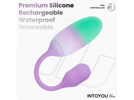 NexEgg Huevo Vibrador Silicona Doble capa con App Lila Pistacho