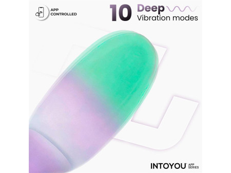 NexEgg Huevo Vibrador Silicona Doble capa con App Lila Pistacho