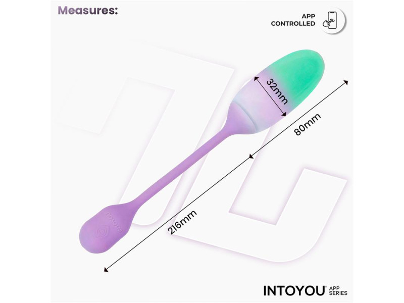 NexEgg Huevo Vibrador Silicona Doble capa con App Lila Pistacho