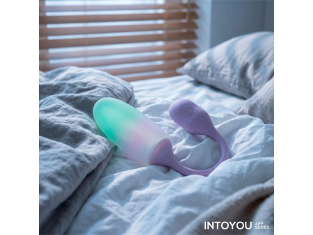 NexEgg Huevo Vibrador Silicona Doble capa con App Lila Pistacho