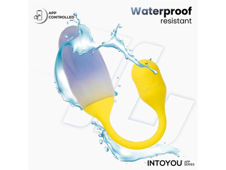 NexEgg Huevo Vibrador Doble Capa Silicona App Amarillo Purpura