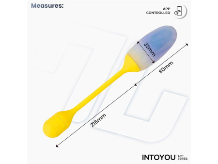 NexEgg Huevo Vibrador Doble Capa Silicona App Amarillo Purpura