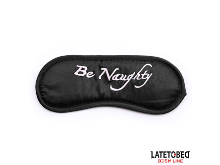 Set de 3 Piezas Antifaz Esposas y Plumas Negro