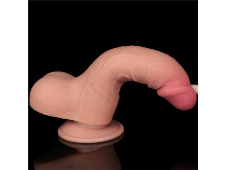 Dildo Dual Layer Piel Deslizante Retractil 75