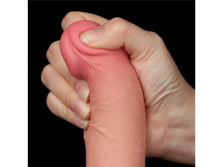 Dildo Dual Layer Piel Deslizante Retractil 75