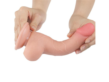 Dildo Dual Layer Piel Deslizante Retractil 75