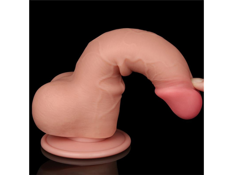 Dildo Dual Layer Piel Deslizante Retractil 75