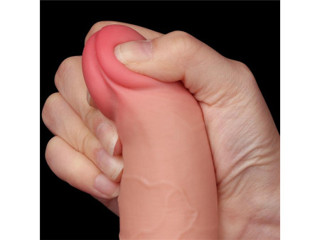 Dildo Dual Layer Piel Deslizante Retractil 75