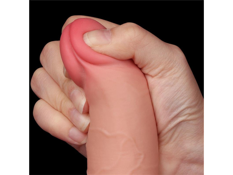 Dildo Dual Layer Piel Deslizante Retractil 75