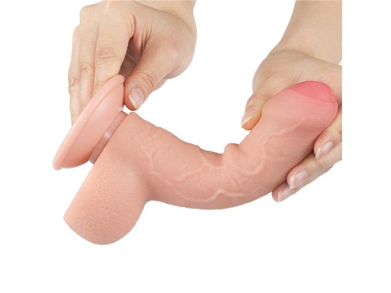 Dildo Dual Layer Piel Deslizante Retractil 7