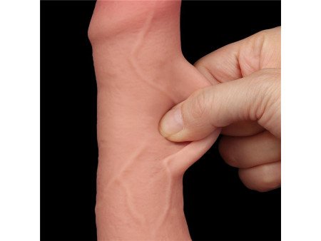 Dildo Dual Layer Piel Deslizante Retractil 7