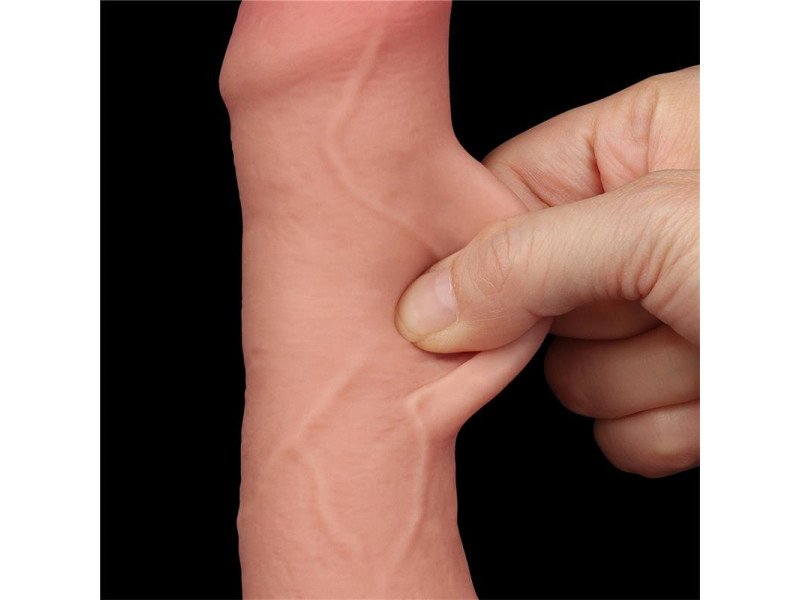Dildo Dual Layer Piel Deslizante Retractil 7