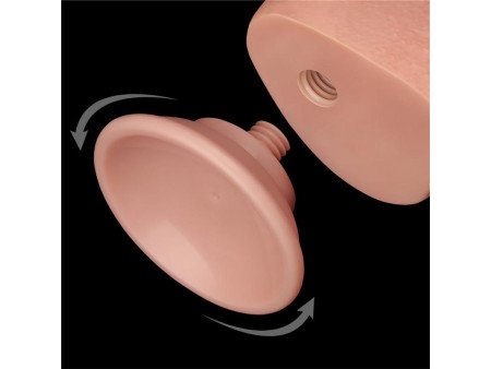 Dildo Dual Density Piel Deslizante Retractil 95