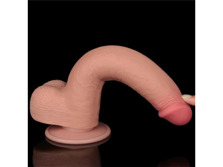 Dildo Dual Density Piel Deslizante Retractil 9 Dildo Dual Density Piel Deslizante Retractil 9