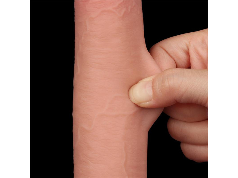 Dildo Dual Density Piel Deslizante Retractil 9