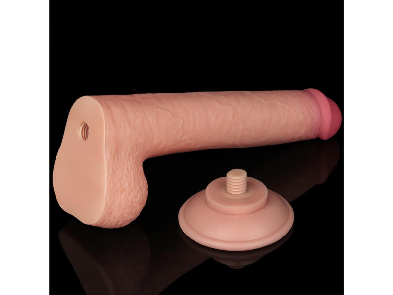 Dildo Dual Density Piel Deslizante Retractil 9