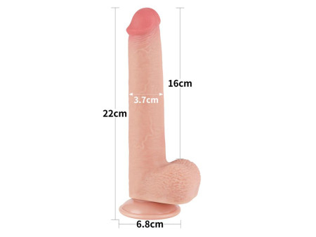 Dildo Dual Density Piel Deslizante Retractil 9 Dildo Dual Density Piel Deslizante Retractil 9