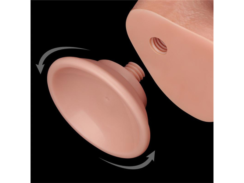 Dildo Dual Density Piel Deslizante Retractil 85