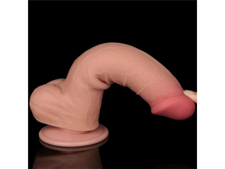 Dildo Dual Layer Piel Deslizante Retractil 8