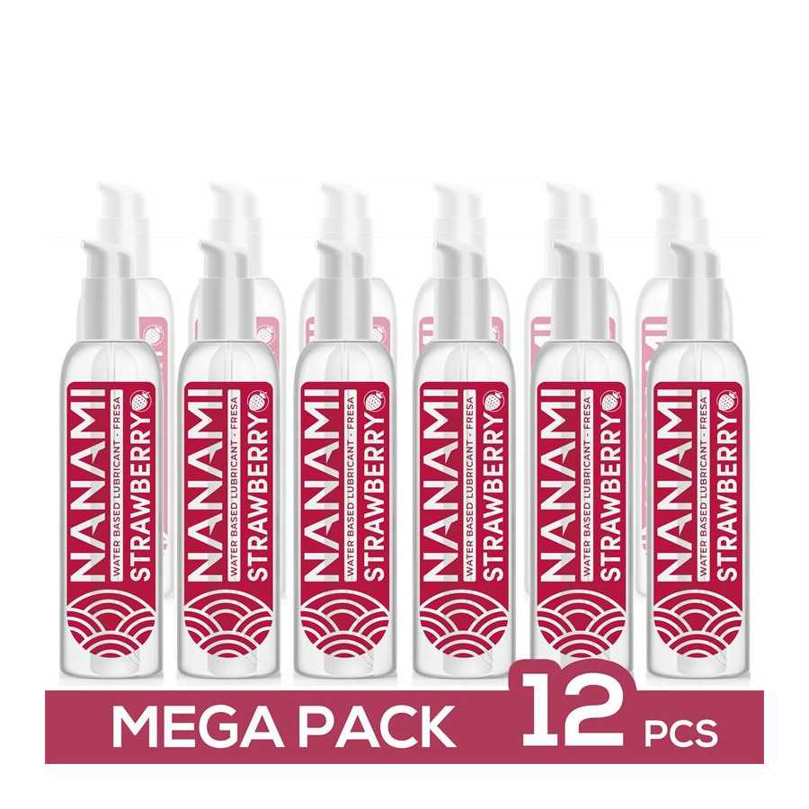 Pack de 12 Lubricante Base Agua Fresa 150 ml