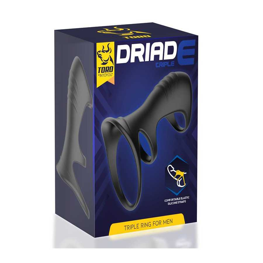 Driade Anillo Triple para Hombre Silicona