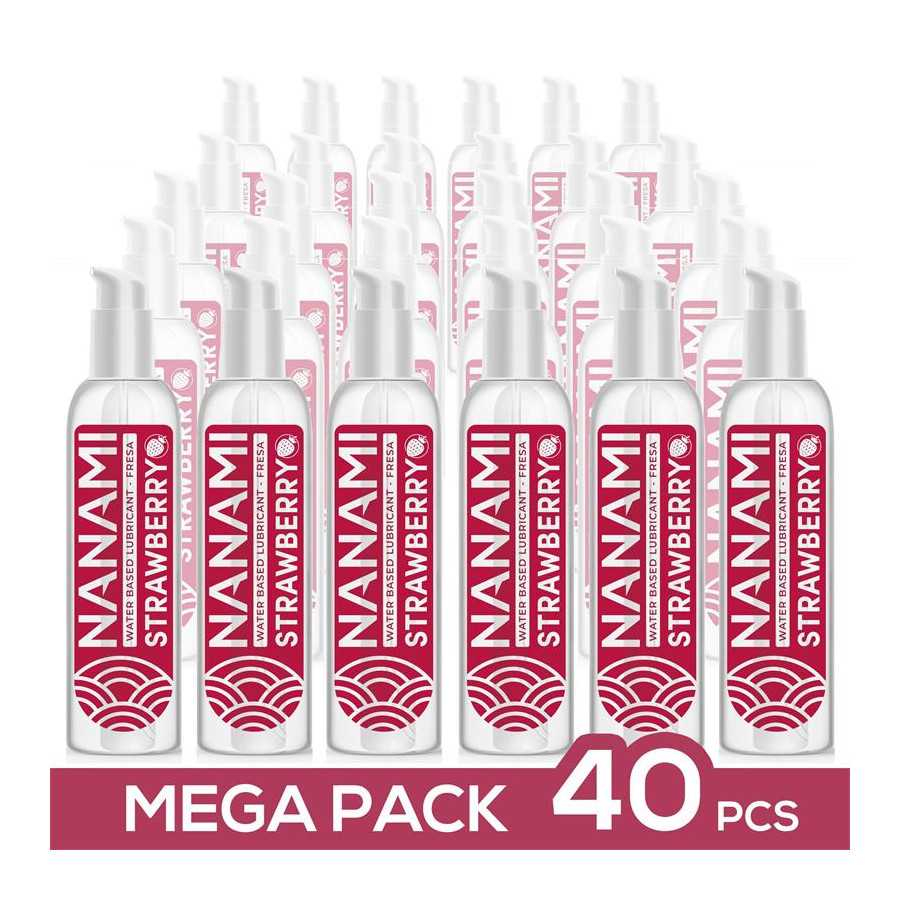 Pack de 40 Lubricante Base Agua Fresa 150 ml