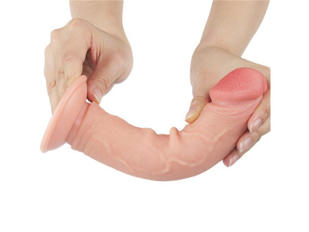 Dildo Dual Layer Piel Deslizante Retractil 8