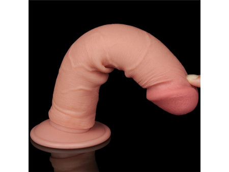 Dildo Dual Layer Piel Deslizante Retractil 8