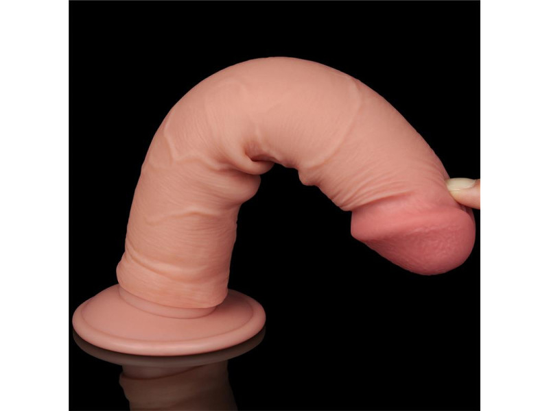 Dildo Dual Layer Piel Deslizante Retractil 8