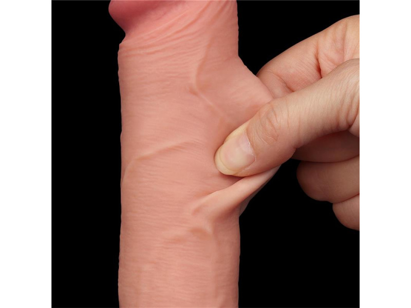 Dildo Dual Layer Piel Deslizante Retractil 8