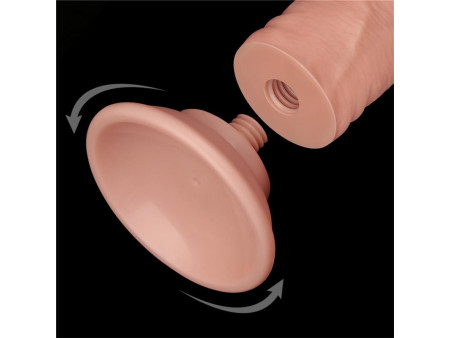Dildo Dual Layer Piel Deslizante Retractil 8
