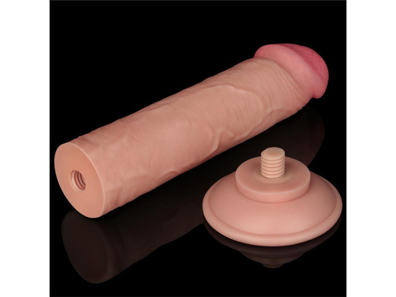 Dildo Dual Layer Piel Deslizante Retractil 8