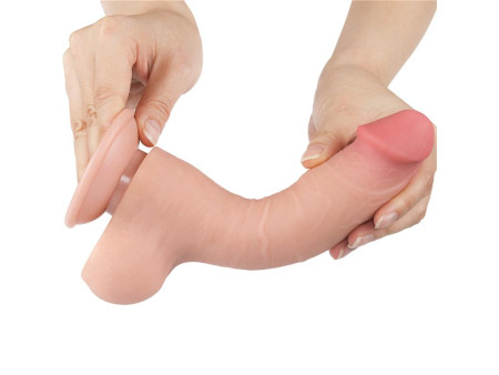 Dildo Dual Layer Piel Deslizante Retractil 8