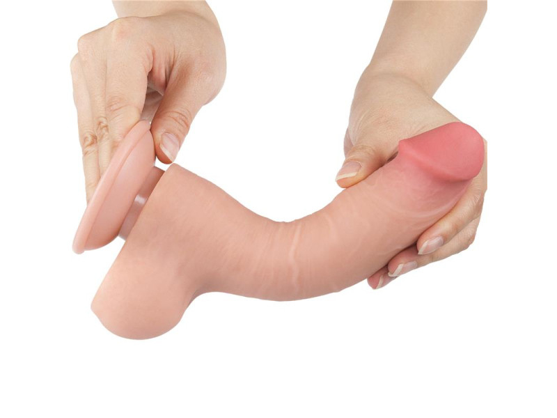 Dildo Dual Layer Piel Deslizante Retractil 8