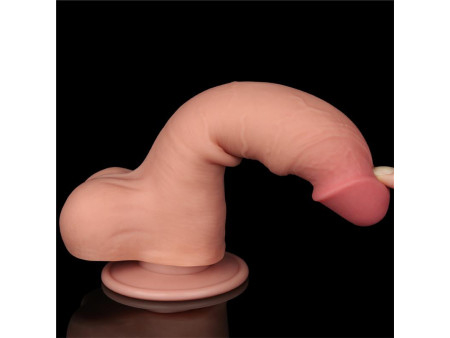 Dildo Dual Layer Piel Deslizante Retractil 8