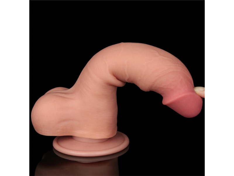 Dildo Dual Layer Piel Deslizante Retractil 8