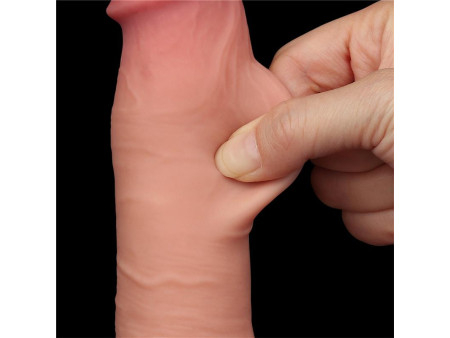 Dildo Dual Layer Piel Deslizante Retractil 8