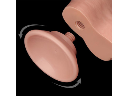 Dildo Dual Layer Piel Deslizante Retractil 8