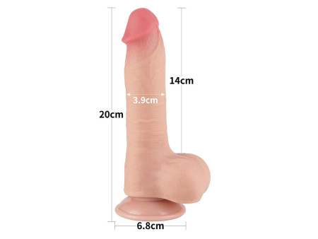 Dildo Dual Layer Piel Deslizante Retractil 8