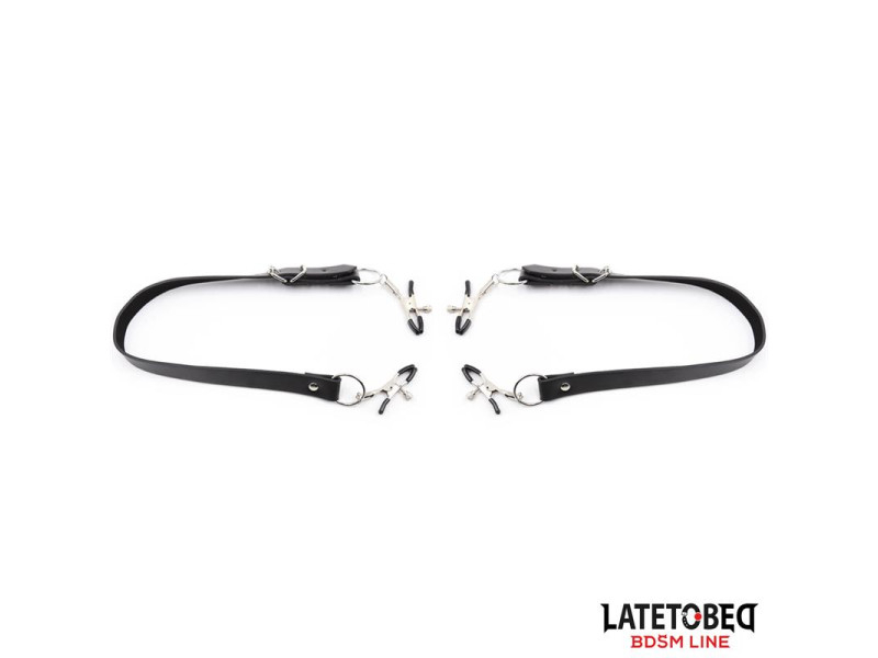 Correas de Bondage para Piernas con Pinzas para Clitoris Correas de Bondage para Piernas con Pinzas para Clitoris