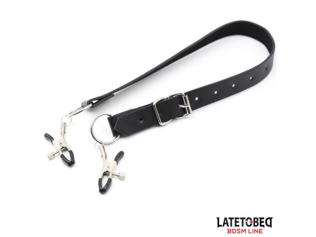 Correas de Bondage para Piernas con Pinzas para Clitoris Correas de Bondage para Piernas con Pinzas para Clitoris
