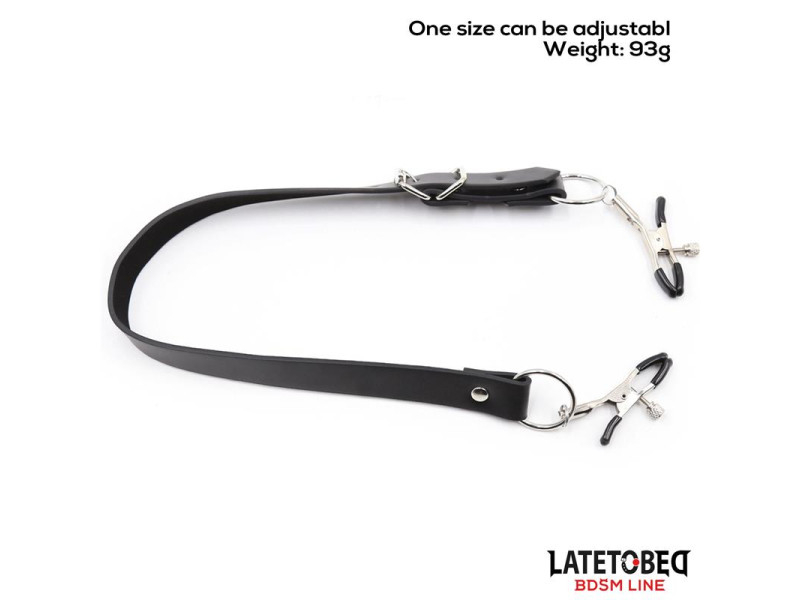 Correas de Bondage para Piernas con Pinzas para Clitoris