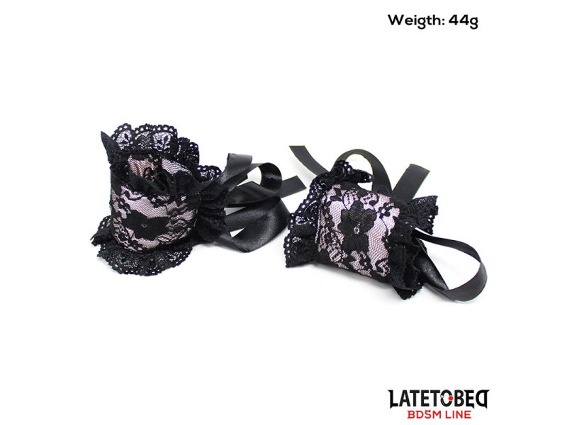 Set de 2 Piezas Antifaz y Esposas de Encaje
