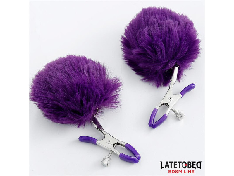 Pinzas para Pezones con Pelo Purpura