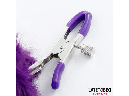Pinzas para Pezones con Pelo Purpura Pinzas para Pezones con Pelo Purpura