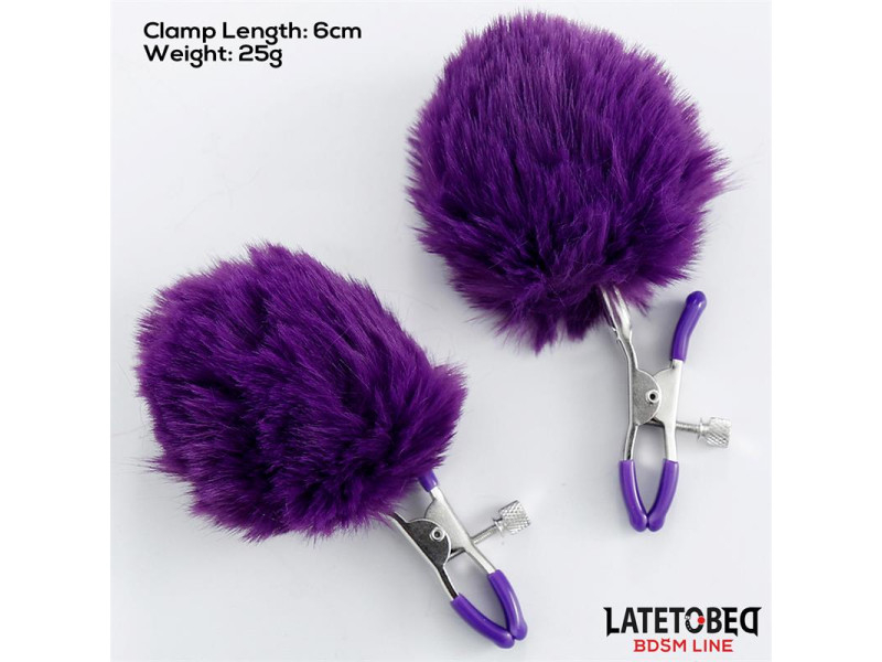 Pinzas para Pezones con Pelo Purpura