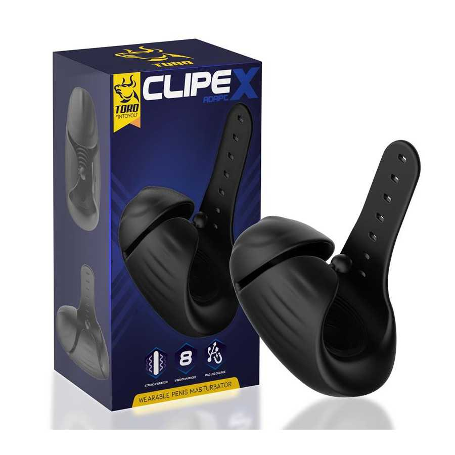 Clipex Masturbador Masculino Ajustable con Sistema de Clip Silicona Premium USB Magnetico