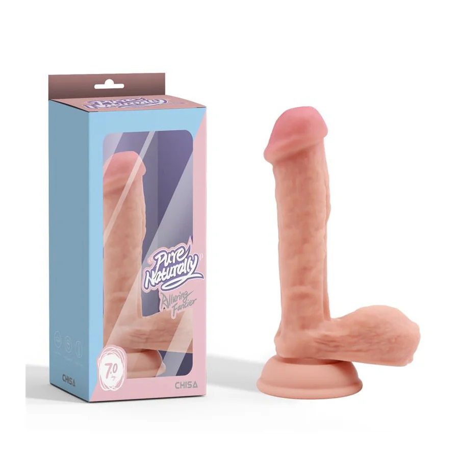 Alluring Fancier Dildo Realista Dual Silicona Liquida Dual Density 18 cm