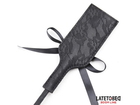 Multi Feathers Tickler and Lace Ribbon Paddle Comb
